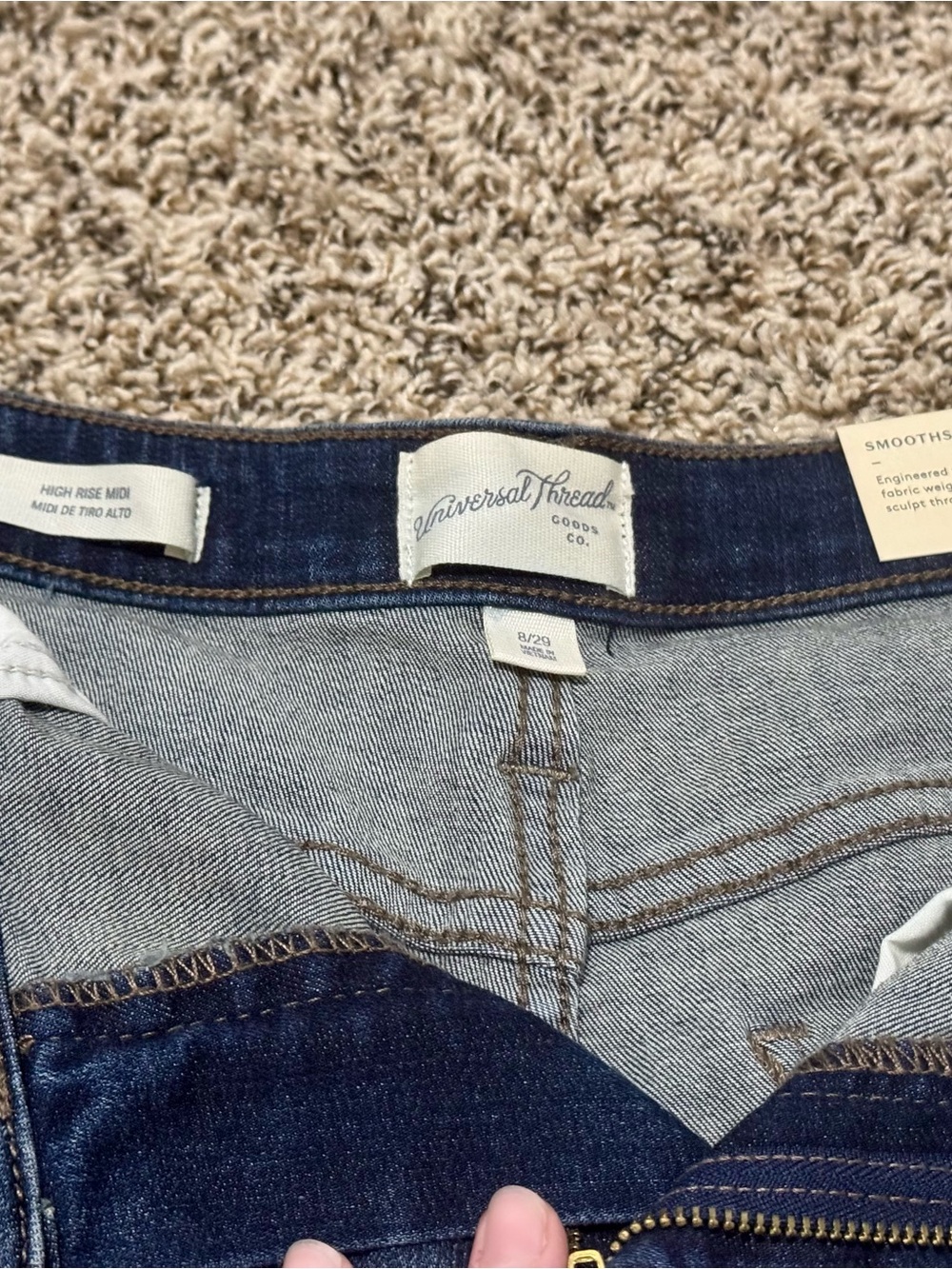 High Rise Midi Short // Size 8/29 - Picture 2 of 2